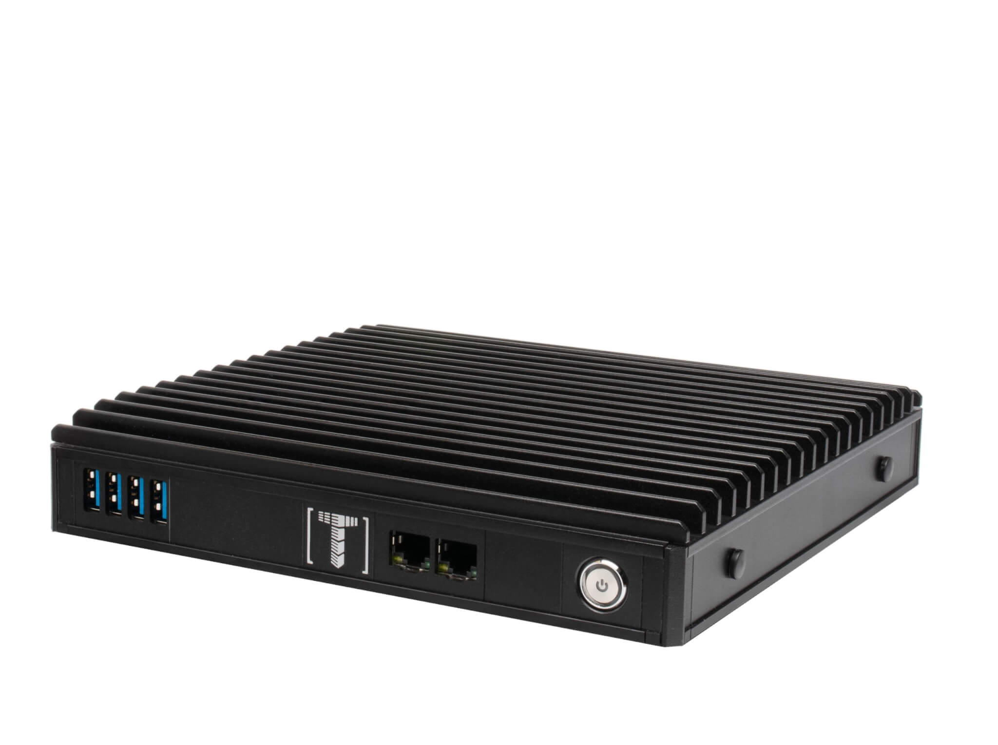 Compulab_Tensor-I22_00006 Tensor I-22 front panel with four USB 3.0 ports and two RJ45 Ethernet ports